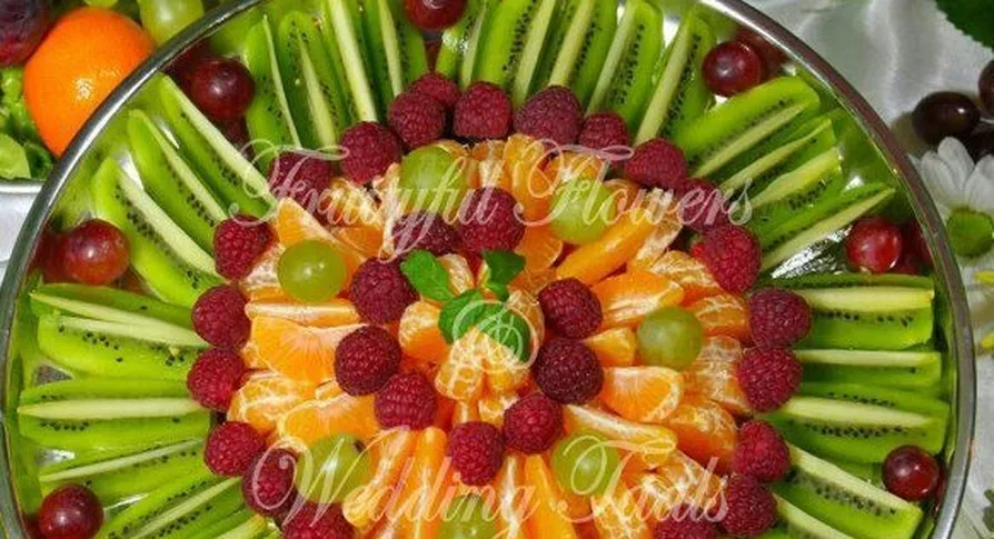 Kiwi fruit platter arrangement